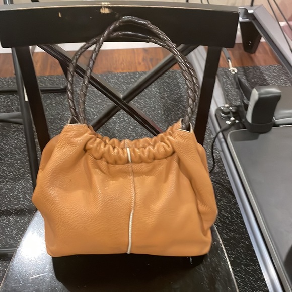 Furla hobo handbag. Pebble grain leather. Brown braided handles. - Picture 2 of 4